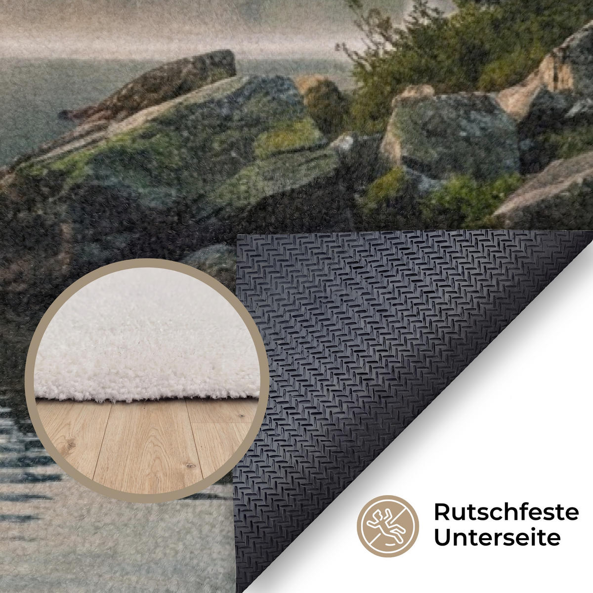 KOBERCE - Hory - Voda - Stromy - 230x150 cm - viacfarebná, textil/plast (230/0.4cm) - OnlyWow