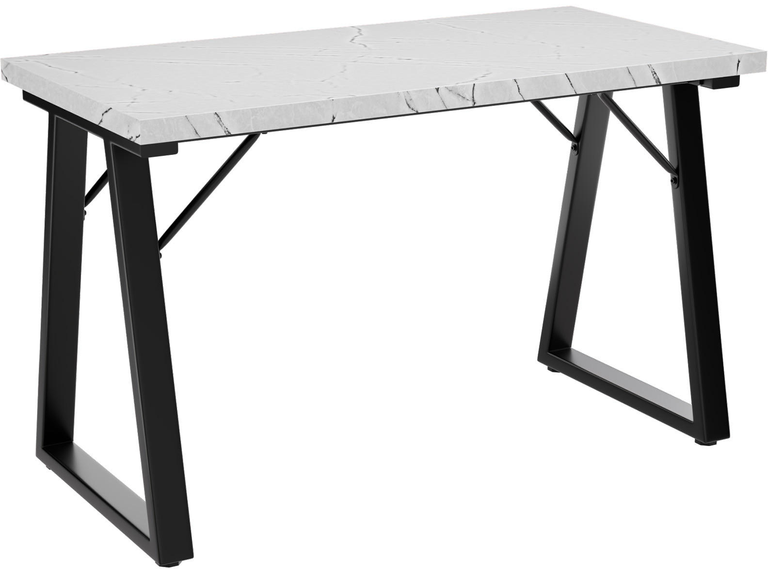 ESSTISCH in Holz, Metall 120/60/75cm - Schwarz/Weiß, Holzwerkstoff (60/120/75cm) - HOMAVO