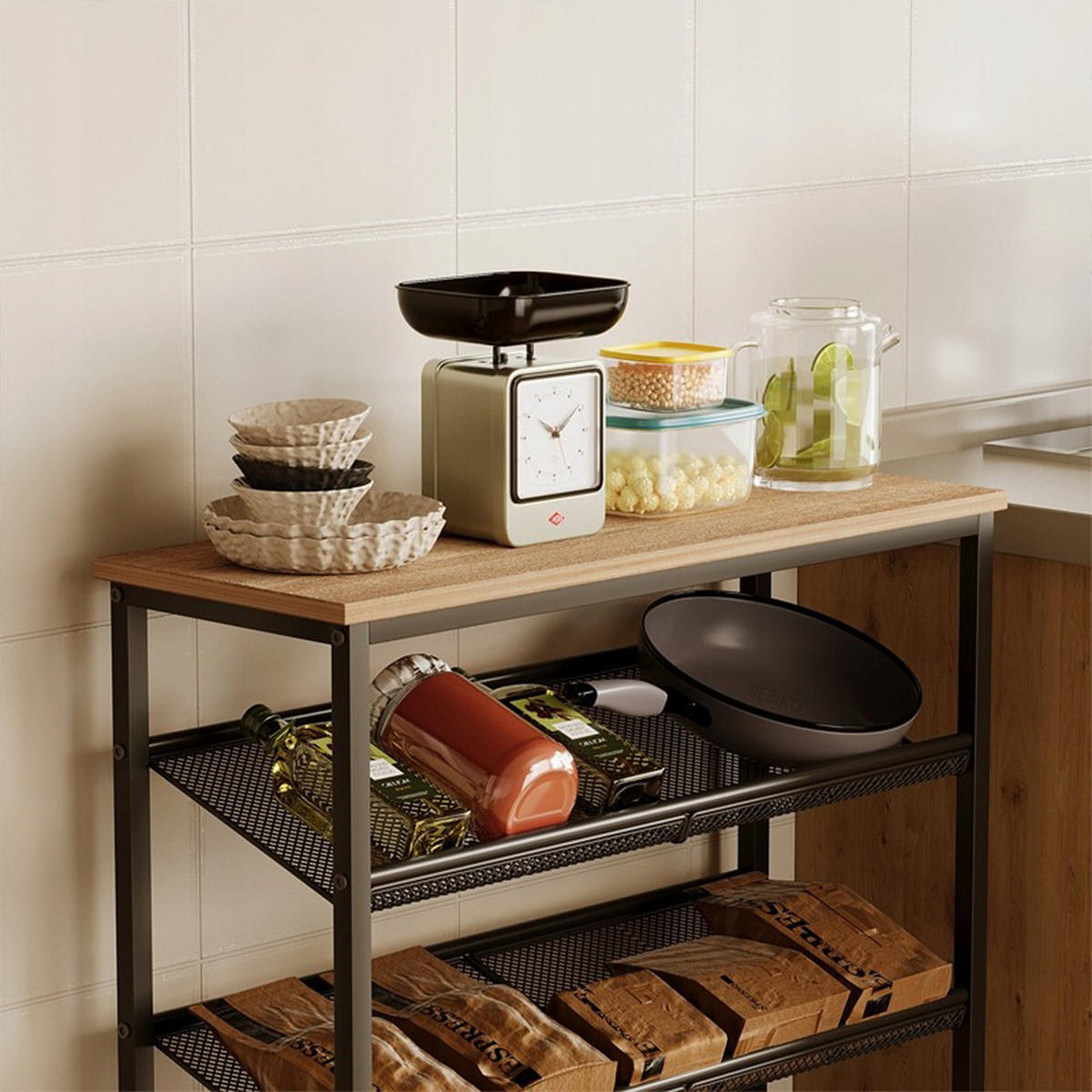 KÜCHENSCHRANK, braun 75/28/93 cm - Braun, Holzwerkstoff (75/93/28cm)