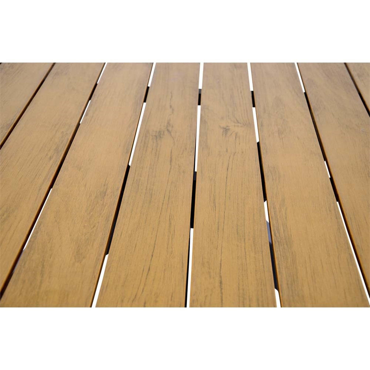 GARTENTISCH Arezzo - Anthrazit - 150/150/74 cm - Dunkelgrau, Metall (150/150/74cm) - Lesli Living