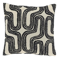 DEKOKISSEN Jorina Schwarz 45/45/8 cm - Schwarz, Textil (45/45cm) - Unique Living