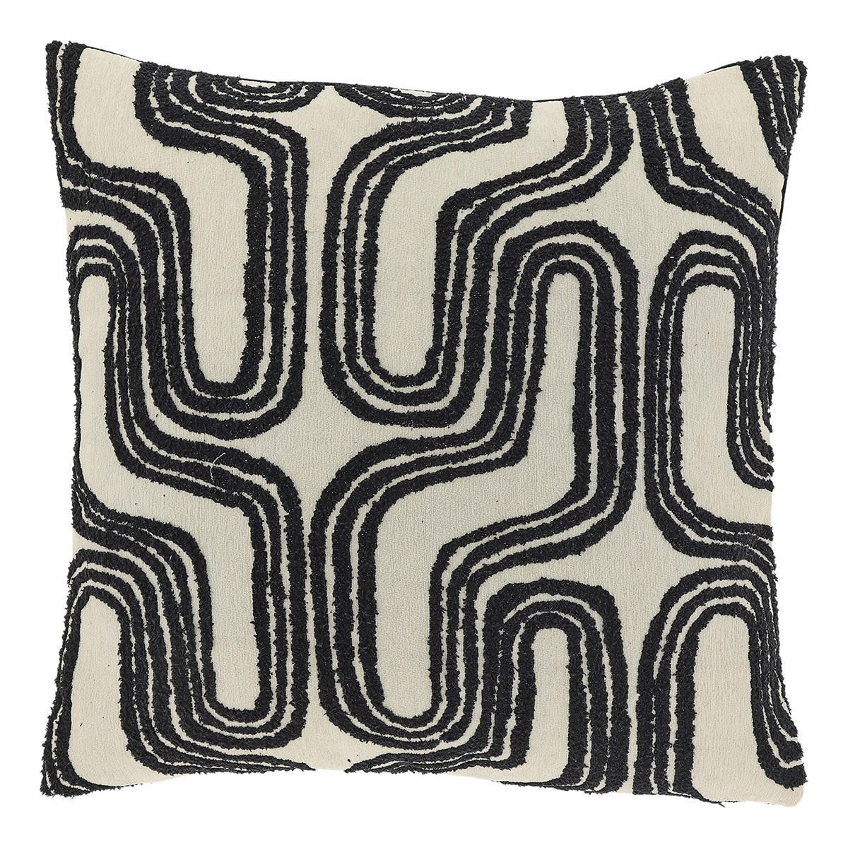 DEKOKISSEN Jorina Schwarz 45/45/8 cm - Schwarz, Textil (45/45cm) - Unique Living