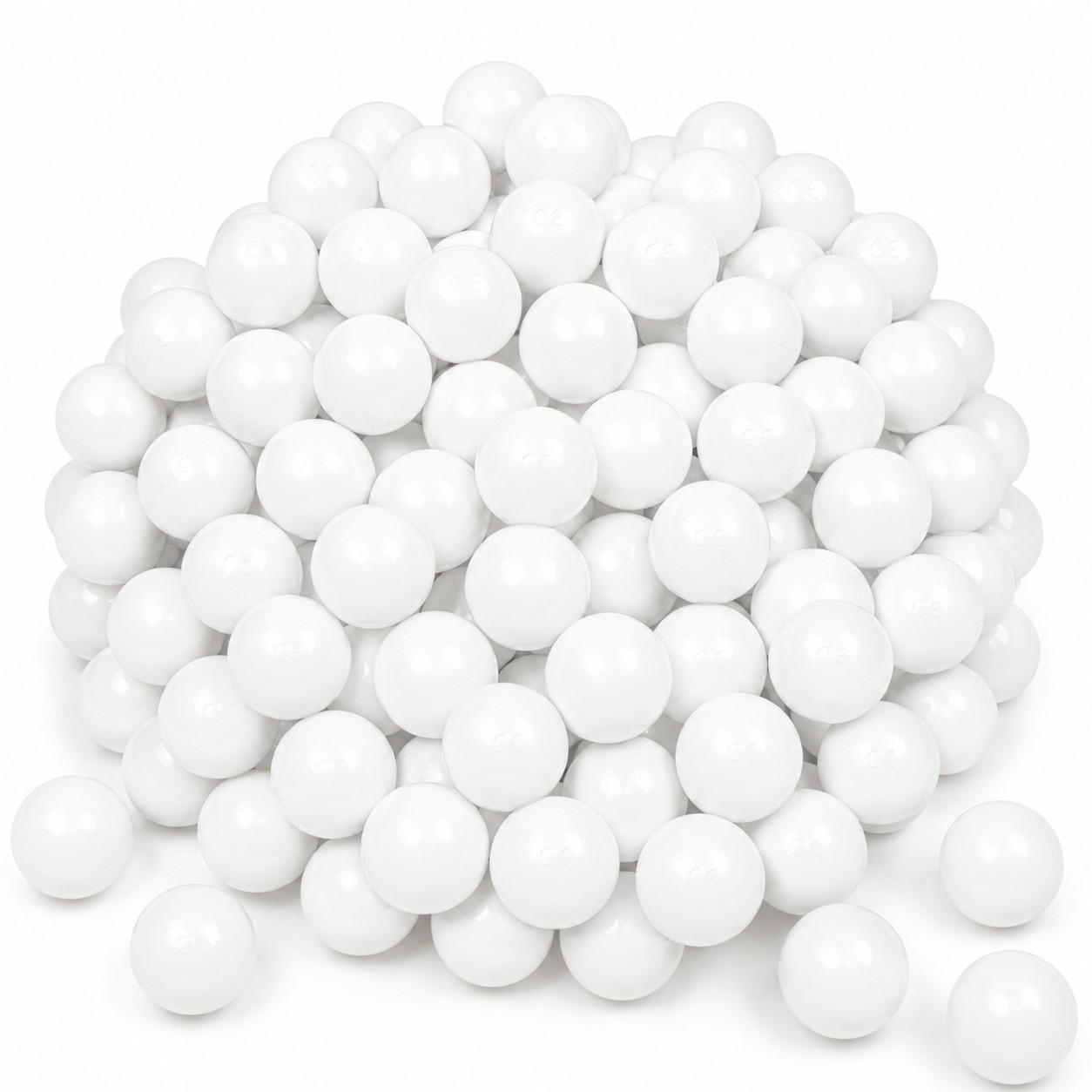 BÄLLEBAD-BÄLLE 50 Stück, Weiß, 5.5 cm - Weiß, Kunststoff (5.5/5.5/5.5cm) - Littletom