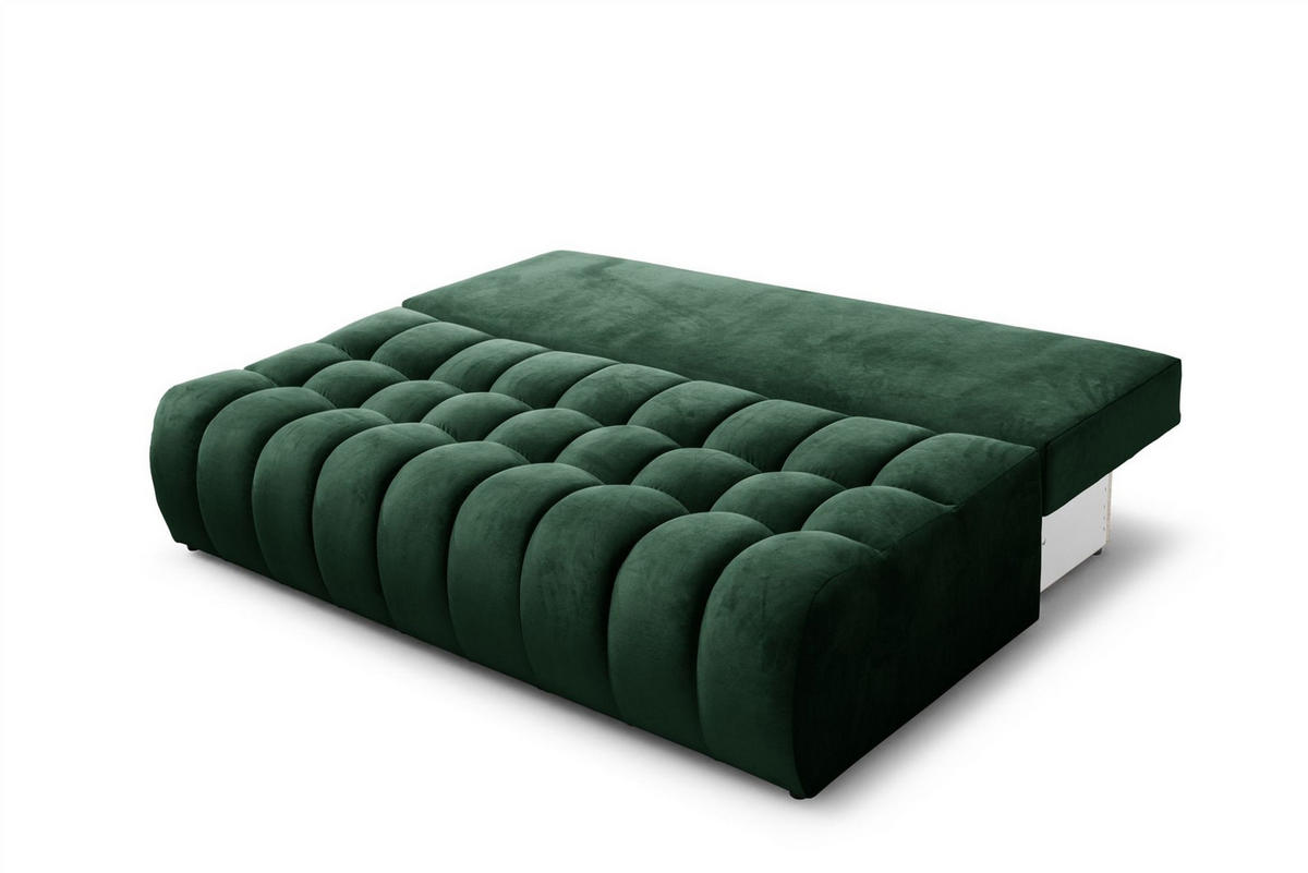 SCHLAFSOFA Nina - Grün, Holzwerkstoff/Textil (200/96/107cm) - Fun Möbel