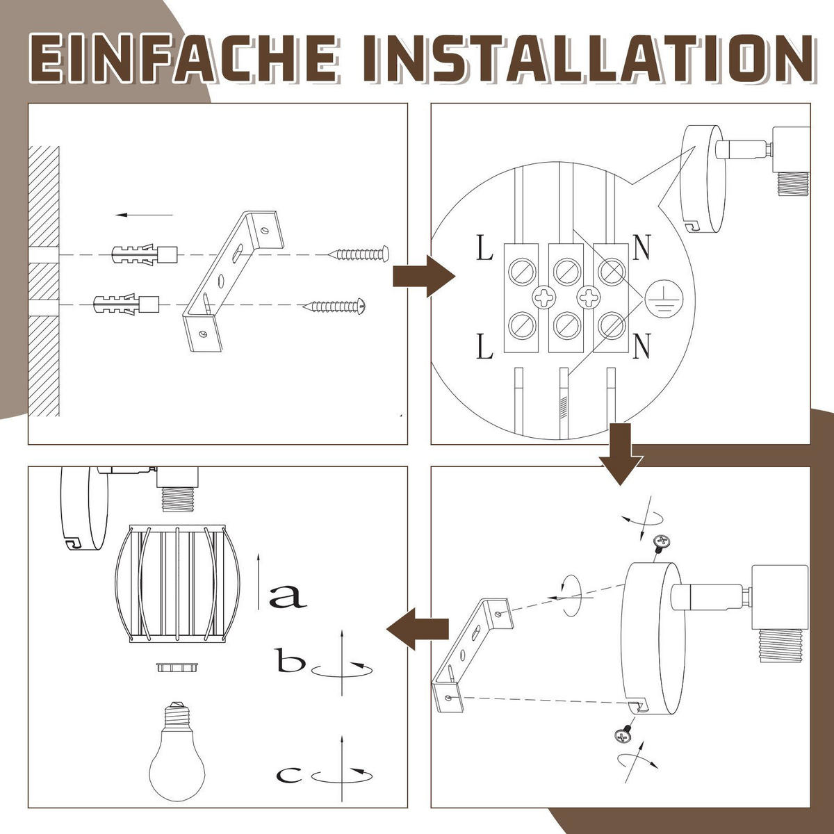 DECKENLEUCHTE Lewallen 14/12.5/8cm - Schwarz, Metall (14/12.5/8cm) - Nettlife