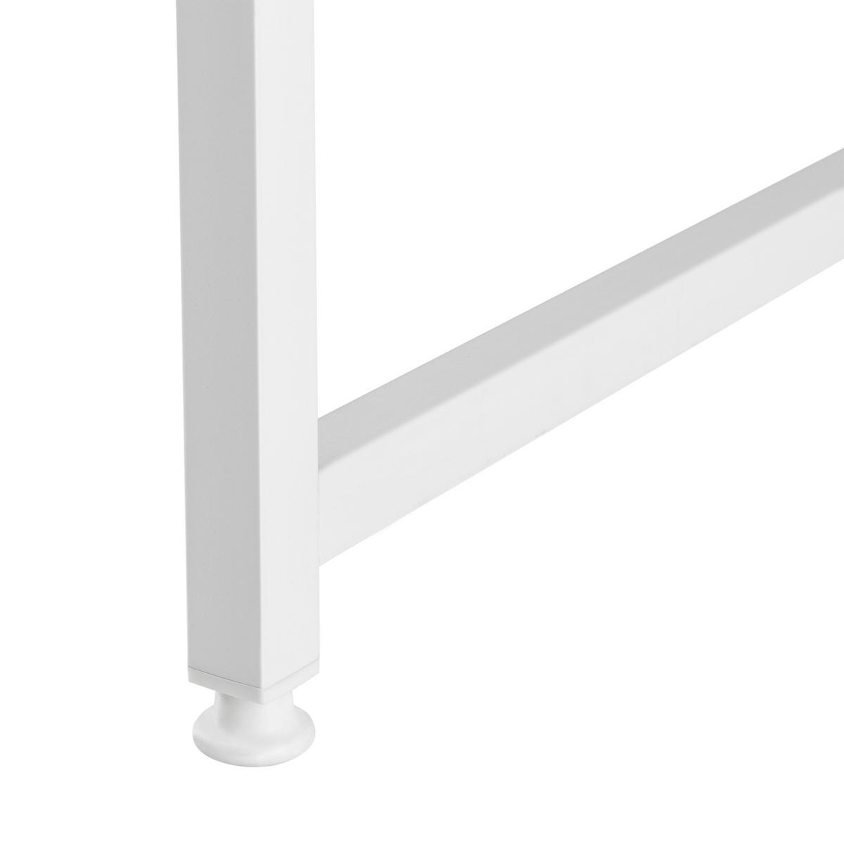 SCHREIBTISCH Røros - Weiß, Holzwerkstoff/Metall (60/120/72cm) - [en.casa]