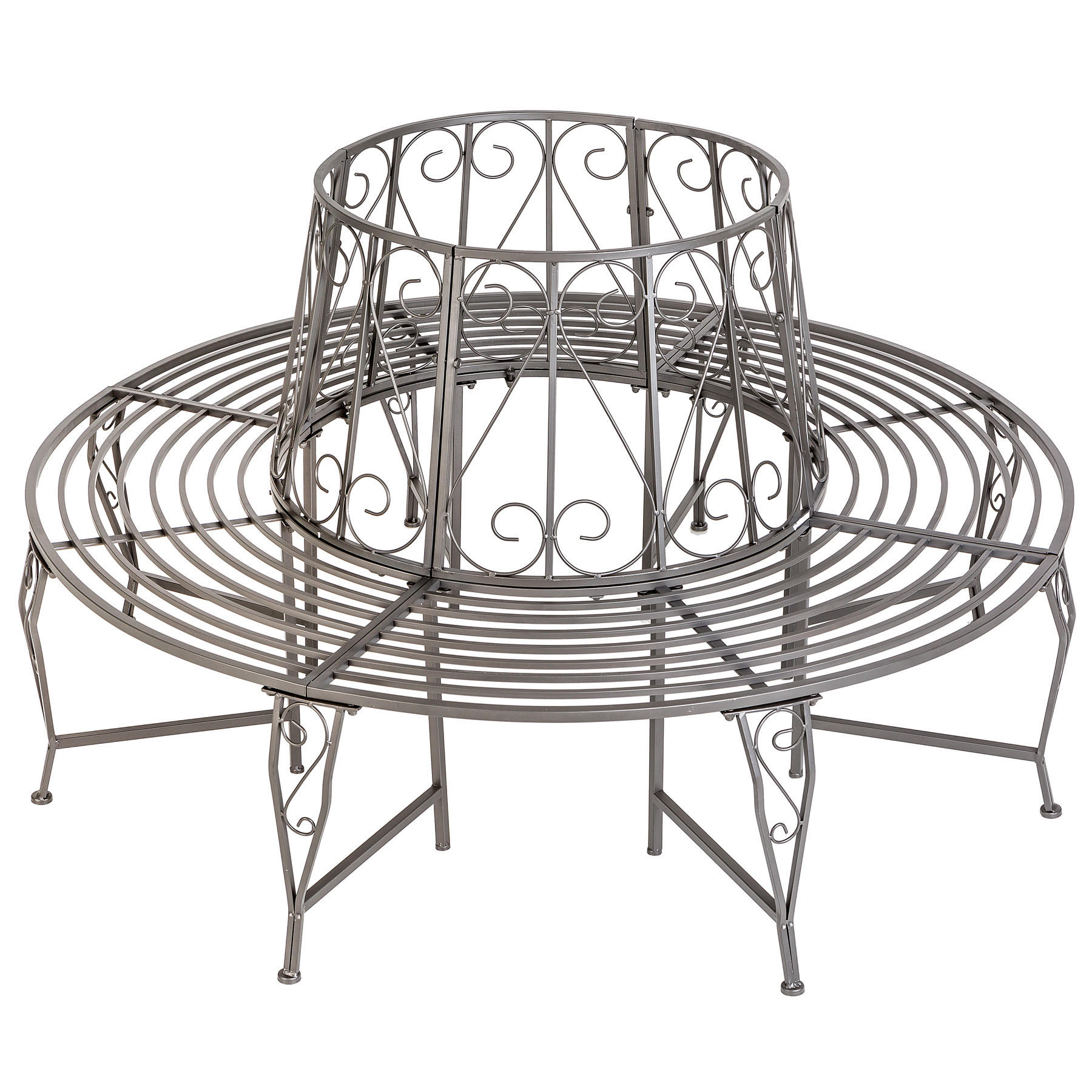 BAUMBANK Enyd,164 x 164 x 89 cm,anthrazit - Anthrazit, Metall (164/89/164cm) - tectake