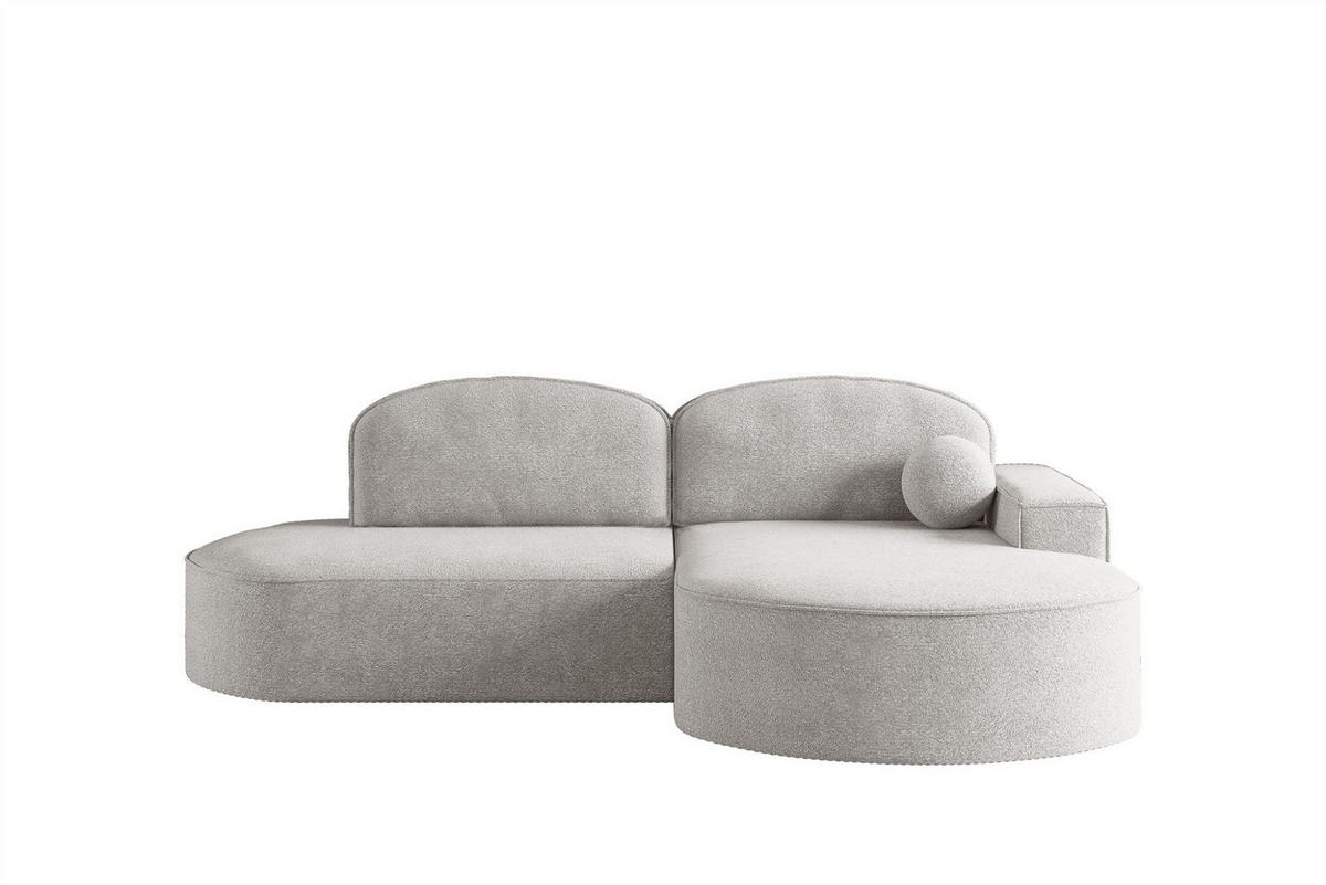 ECKSOFA Girona Mit Schlaffunktion - Hellgrau, Holzwerkstoff/Textil (278/179cm) - Fun Möbel