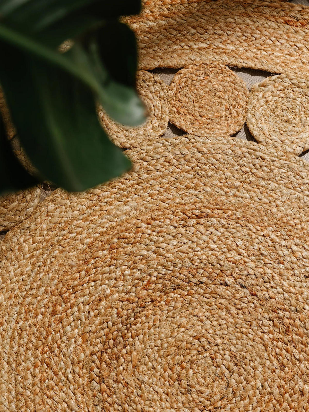 JUTETEPPICH Jutta Hellbraun ø 120 cm rund - Hellbraun, Naturmaterialien/Textil (120/120cm) - benuta Pure