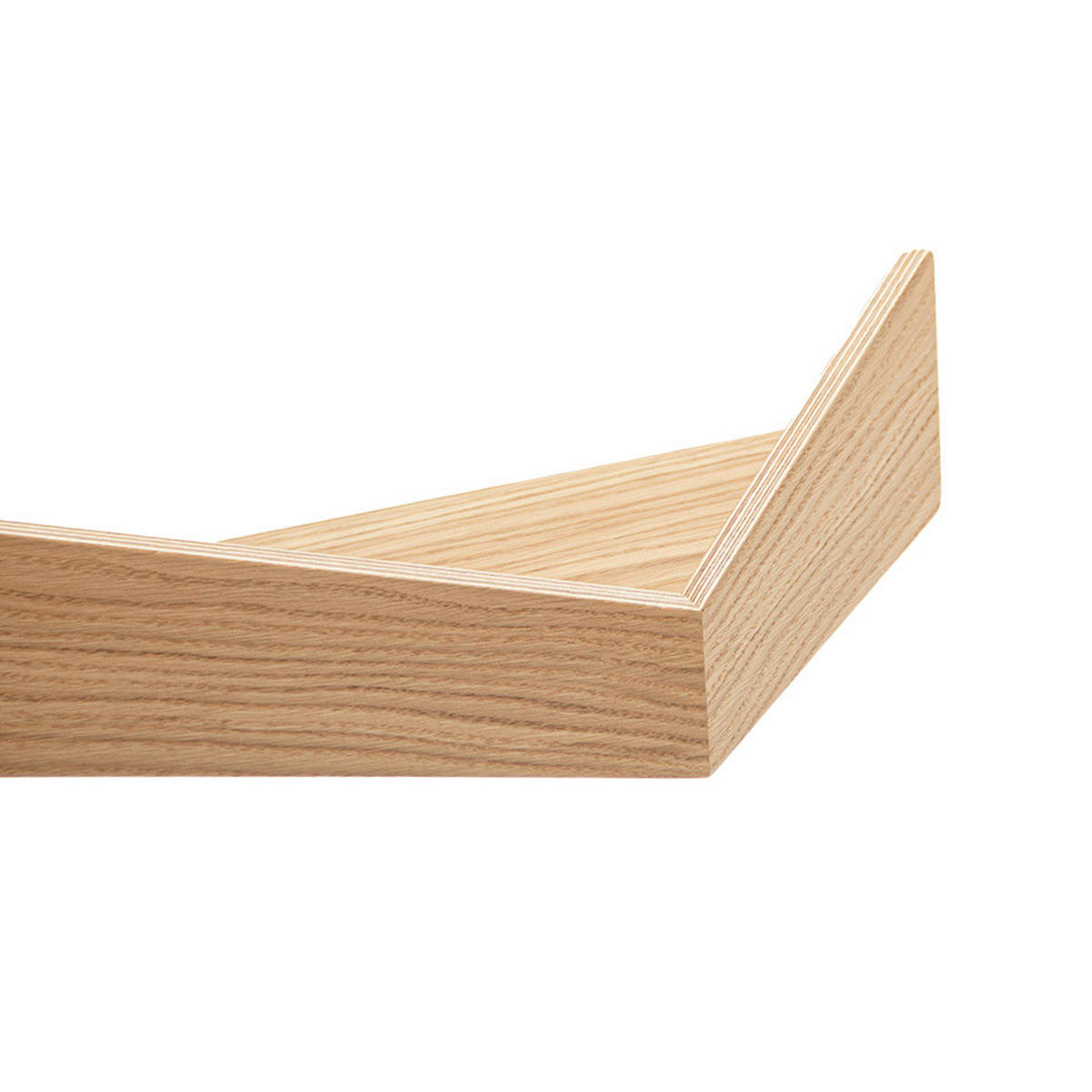 WANDREGAL Pelikan mit Haken groß - Eichefarben, Holz (57/10/15cm) - Woodendot
