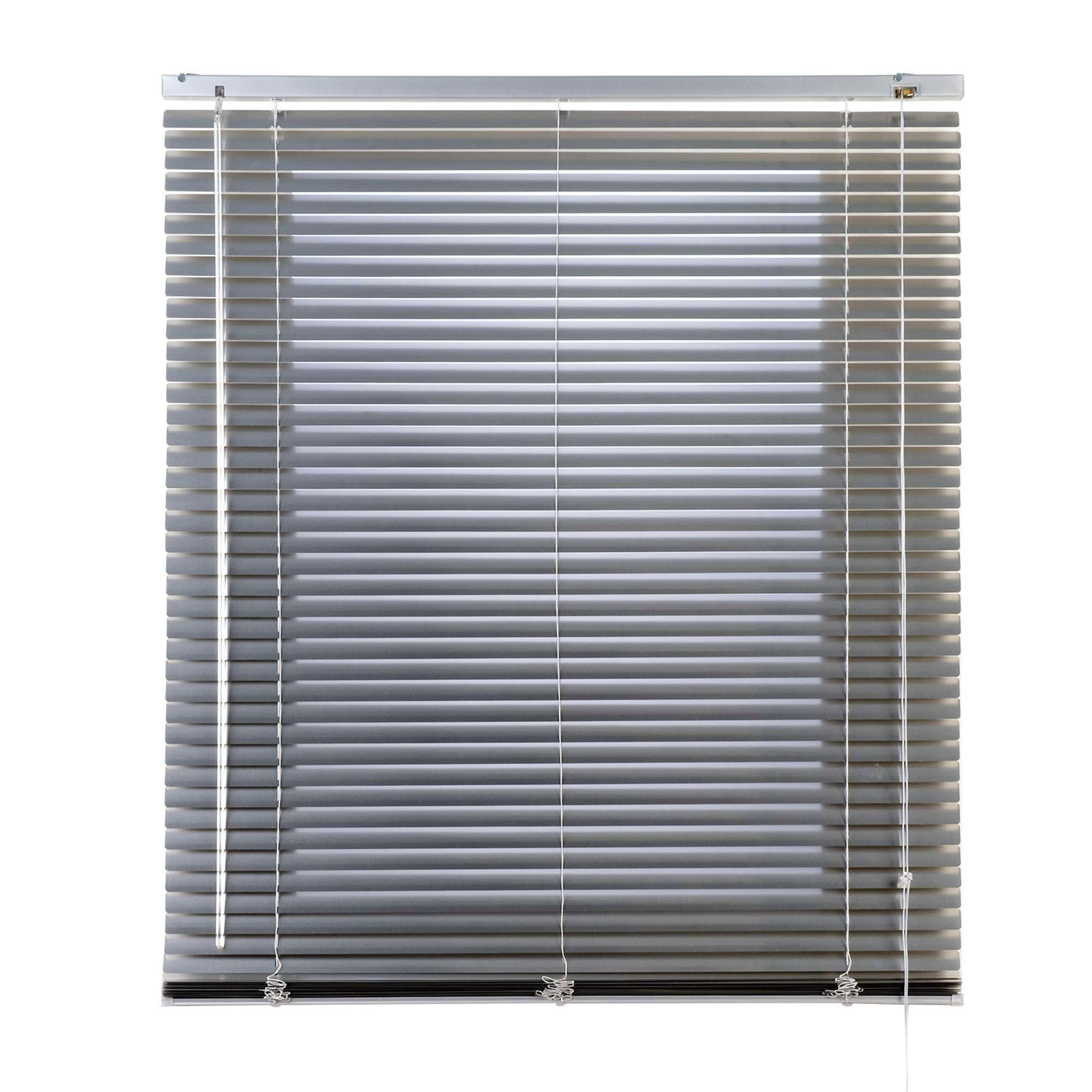 JALOUSIE venetianische mit Silber Zugschnu 90x160 - Silberfarben, Metall (90/160cm) - STORESDECO