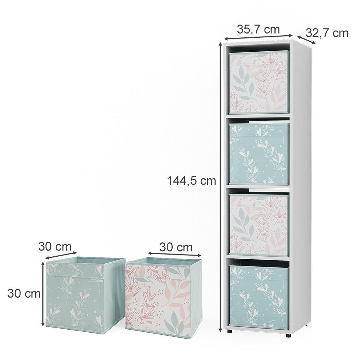 DĚLICÍ STĚNA Ludus Bílá - bílá, kompozitní dřevo (142.5/36.2/33cm) - Vicco
