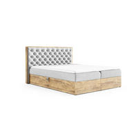 BOXBETT Diona überlänge Faro - Hellgrau, Holzwerkstoff/Textil (180/220cm) - Fun Möbel