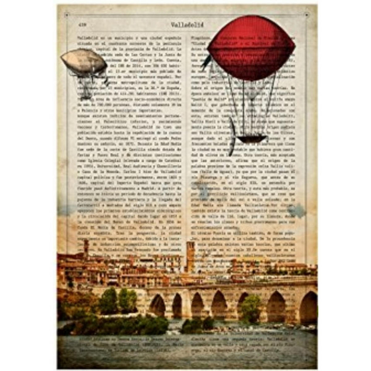 POSTER Valladolid A4 Schwarzer Rahmen - Schwarz, Papier (29.7/5/21cm) - Nacnic