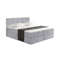 BOXBETT mit Matratze H4 und Lattenrost - LIRO - 160x200 - Grau Monolith - Grau, Holzwerkstoff/Kunststoff (160/200cm) - ALTDECOR