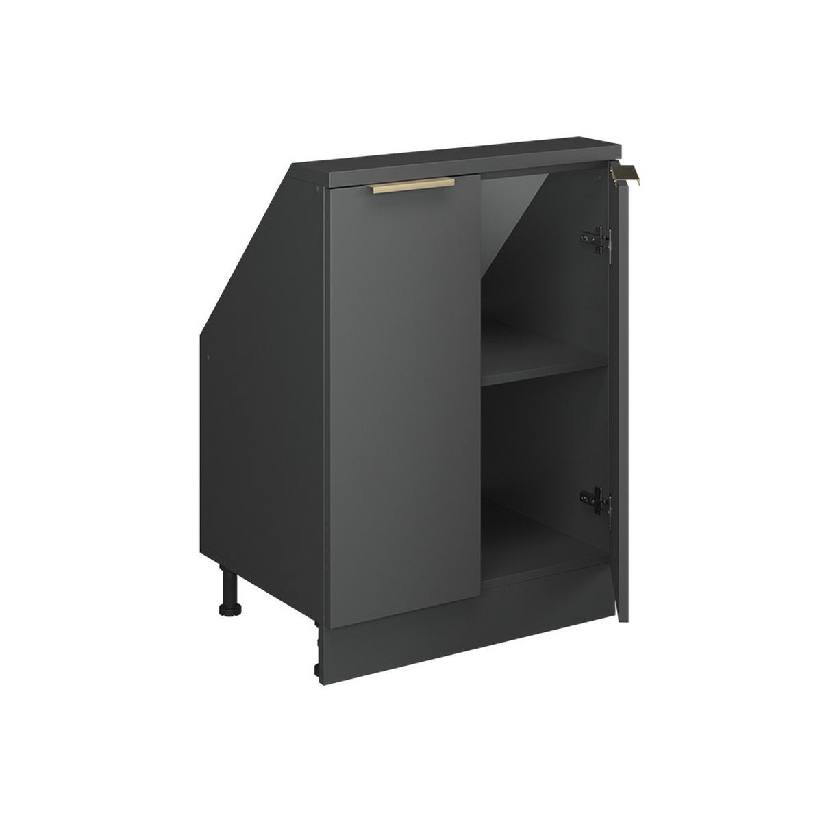 ŠIKMÁ SKŘÍŇ Rion Antracitově zlatý - antracitová, kompozitní dřevo (60/81.6/46cm) - Vicco