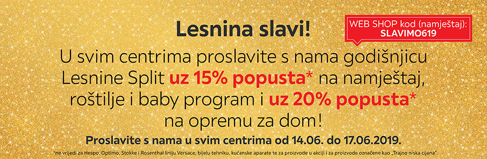 Proslavite s nama godišnjicu Lesnine Split uz popuste