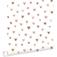 TAPETE Herzchen 53 cm x 10.05 m - Weiß, Papier (53/0.1cm) - ESTAhome