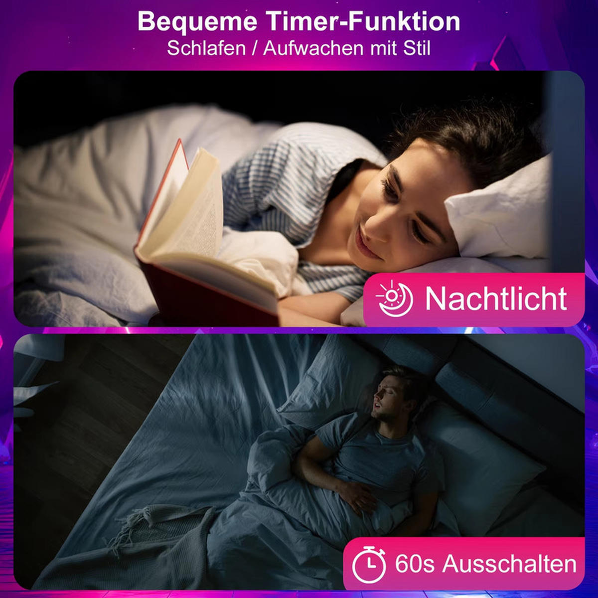 LED-DECKENLEUCHTE 30 cm Schwarz 2 Stück Set - Schwarz, Kunststoff (30/30/4cm) - Coonoor