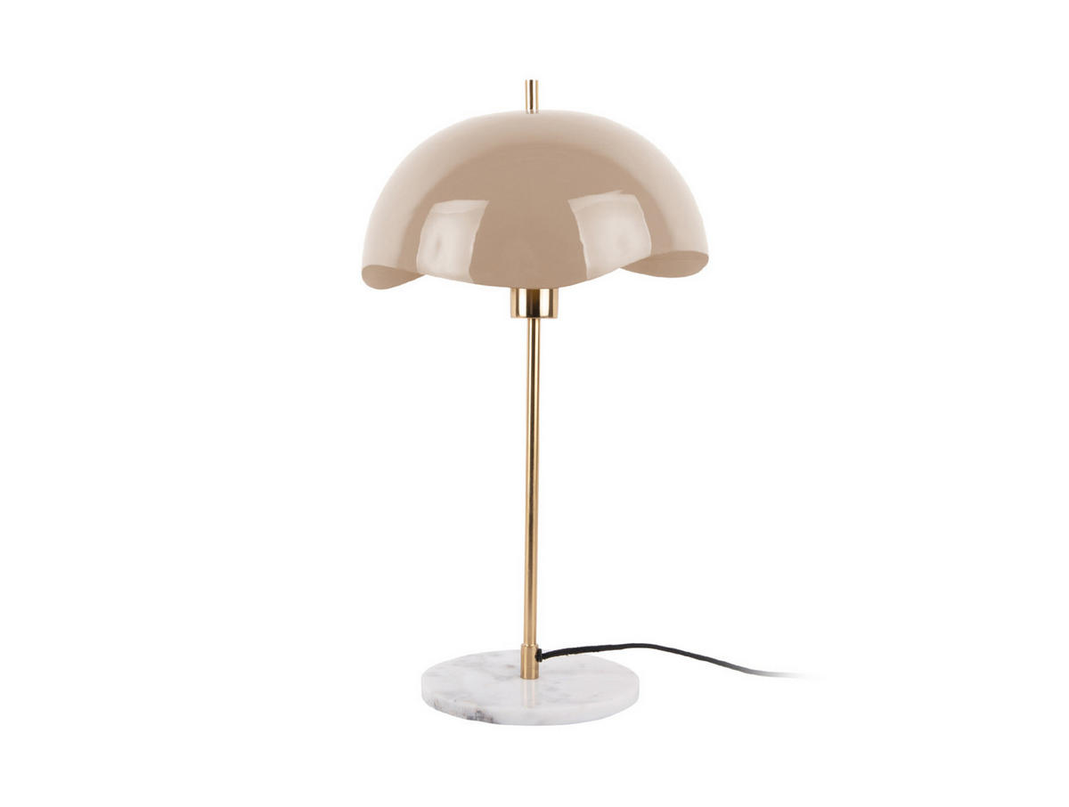 TISCHLAMPE Waved Dome 30/30/56 cm - Braun, Metall (30/30/56cm) - Leitmotiv