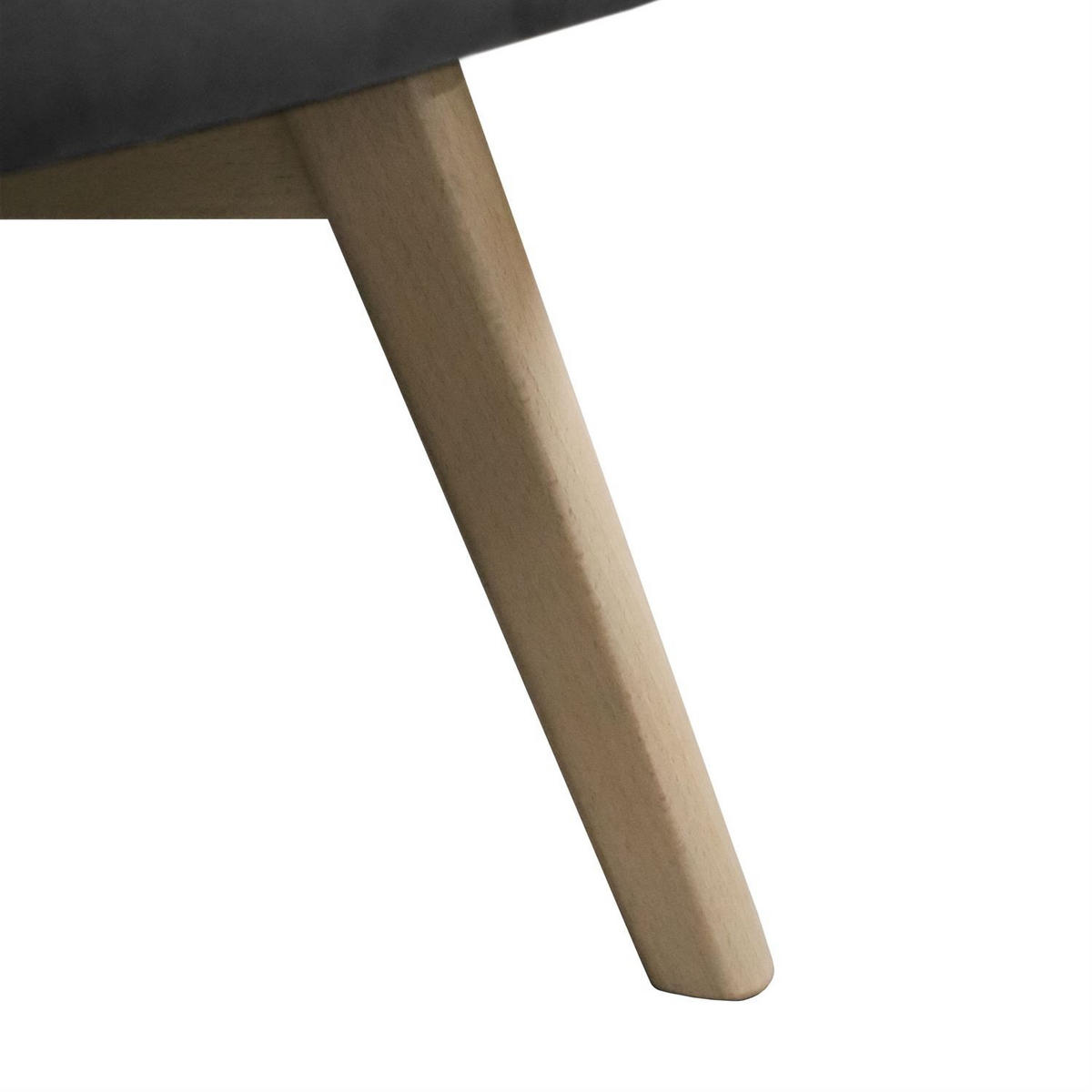 SESSEL SAND mit Buchenbeinen - Dunkelgrau/Buchefarben, Textil (80/105/86cm) - Lookway