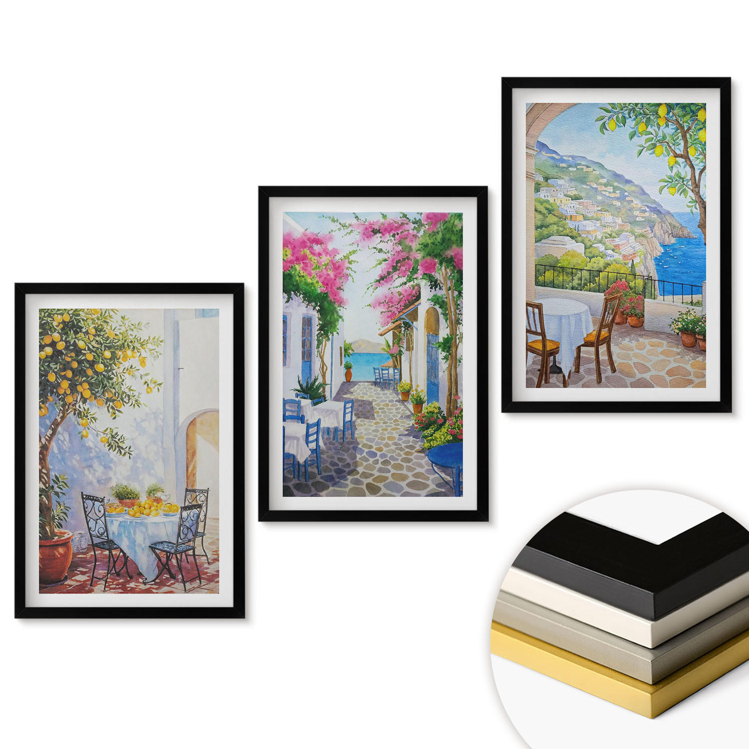 ArtPrintCave Wandbilder Schwarz 40x60 cm