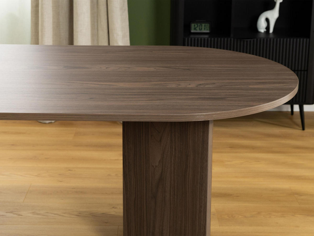 ESSTISCH Gelizo 22 mm - Nussbaumfarben, Holzwerkstoff (90/185/75cm) - MIRJAN24