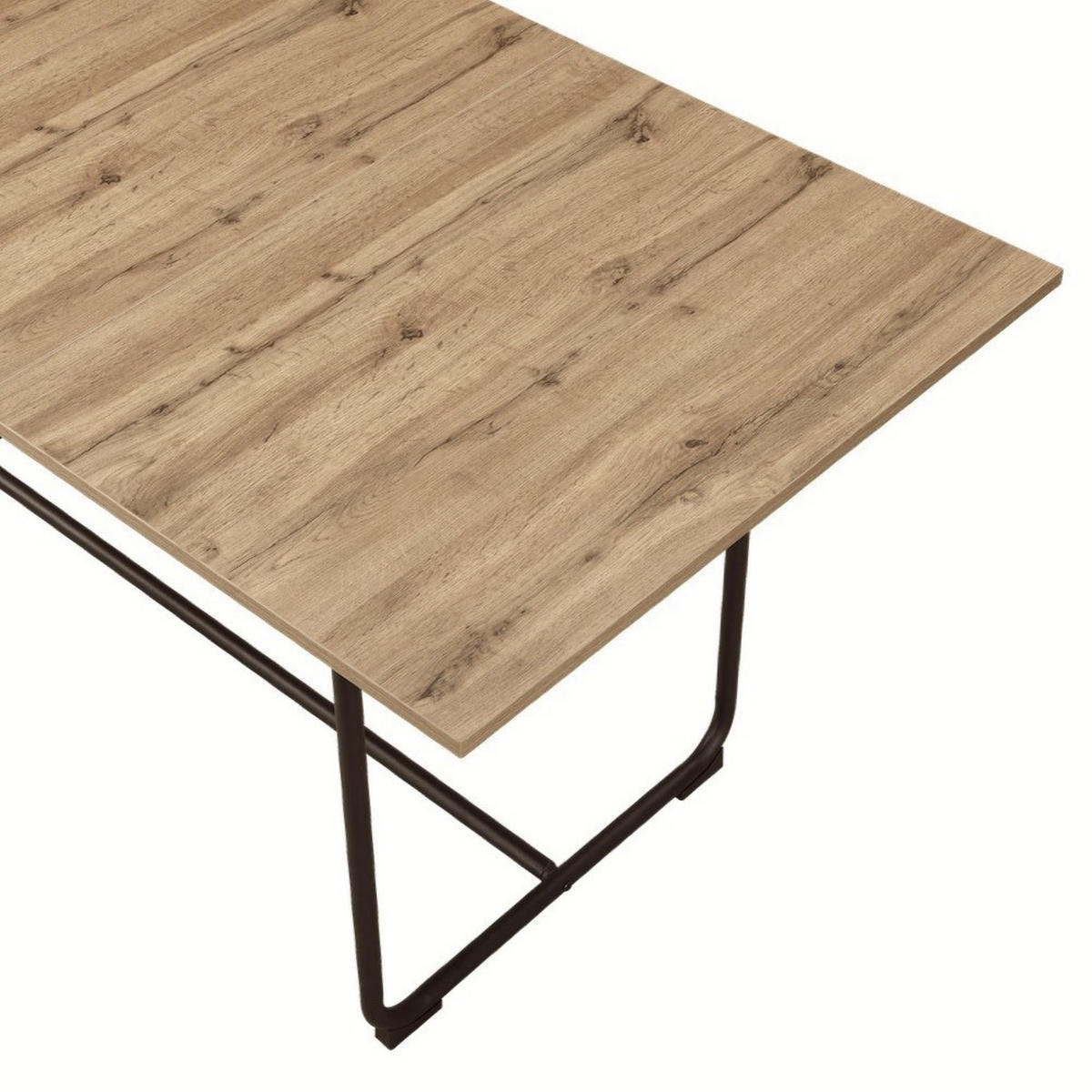 ESSTISCH PIUS 120-160/80/76 cm - Schwarz/Eiche Artisan, Holzwerkstoff/Metall (120/80/76cm) - B&D Home