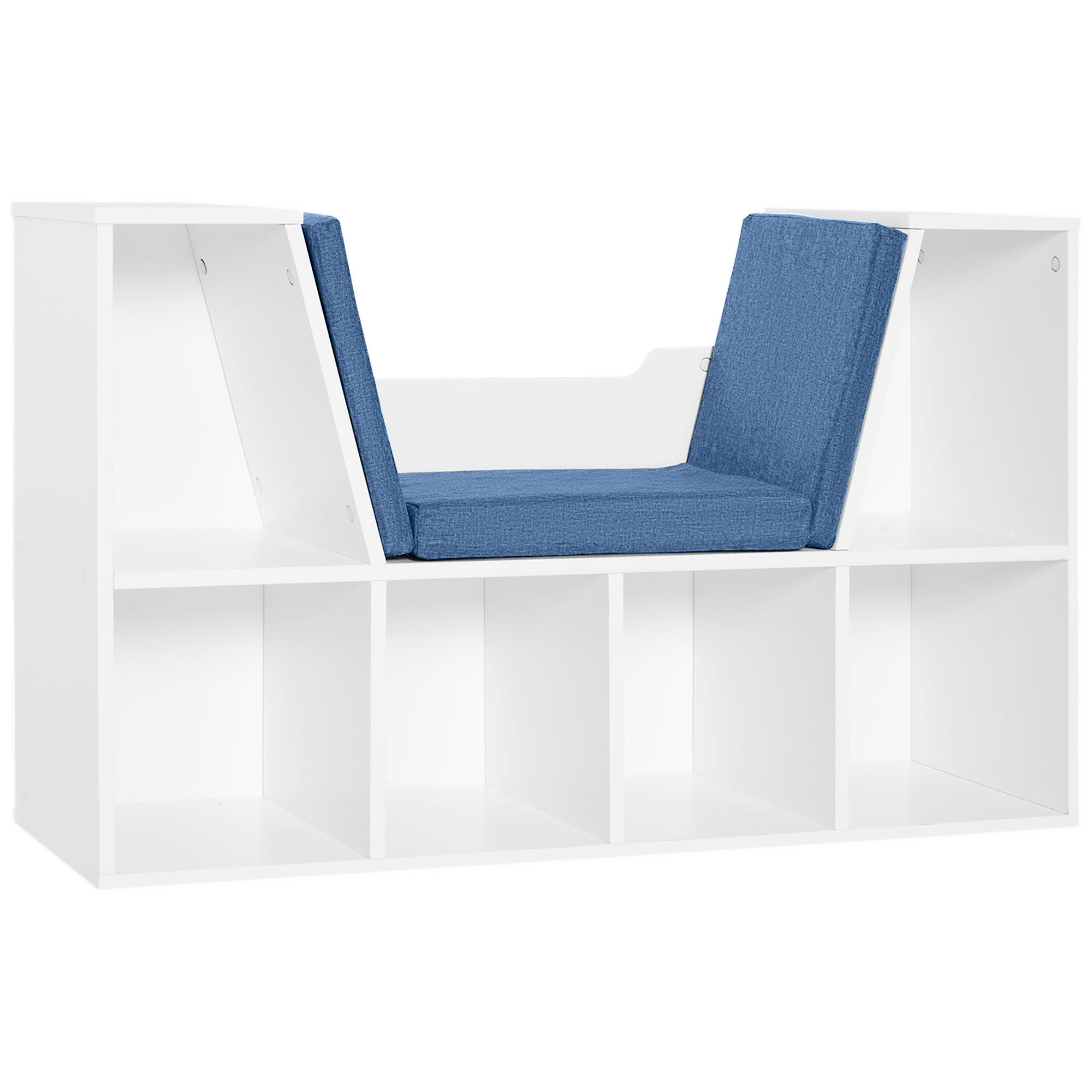 KINDERREGA DE-15457 102/30/61 cm, 6 Fächer Blau - Blau, Holzwerkstoff (102/61/30cm) - ComfortXL