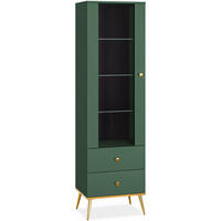 VITRINENSCHRANK ARICIA Soft-Close-Funktion, Grün - Grün, Holz (55/190/40cm) - KONSIMO®