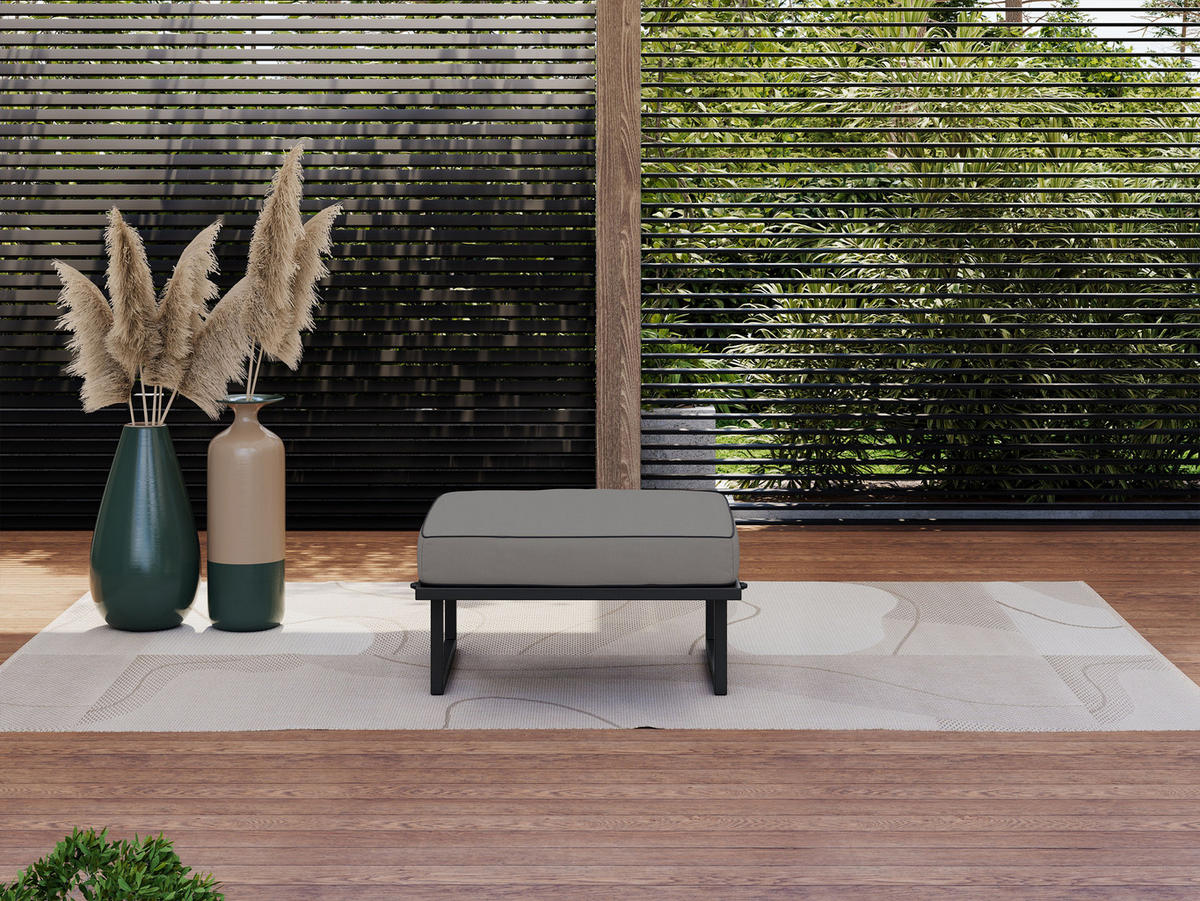 SITZHOCKER Elba - Grau - Grau, Textil (78/42/78cm) - MKS