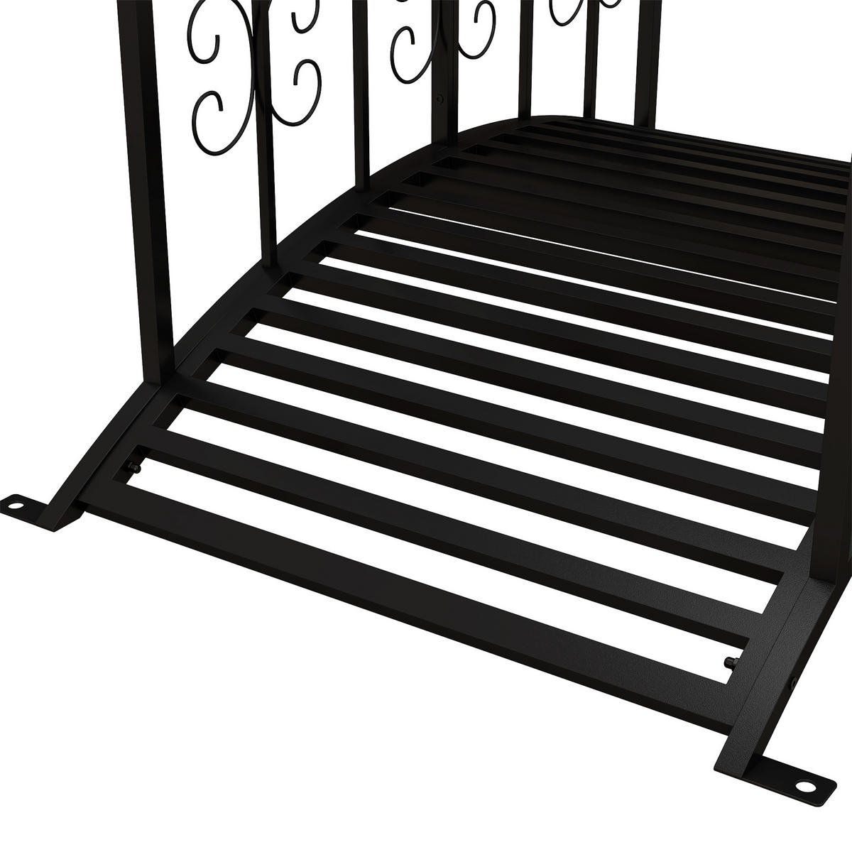 GARTENBRÜCKE, Stahl, Schwarz - Schwarz, Metall (119/67/70cm) - Outsunny