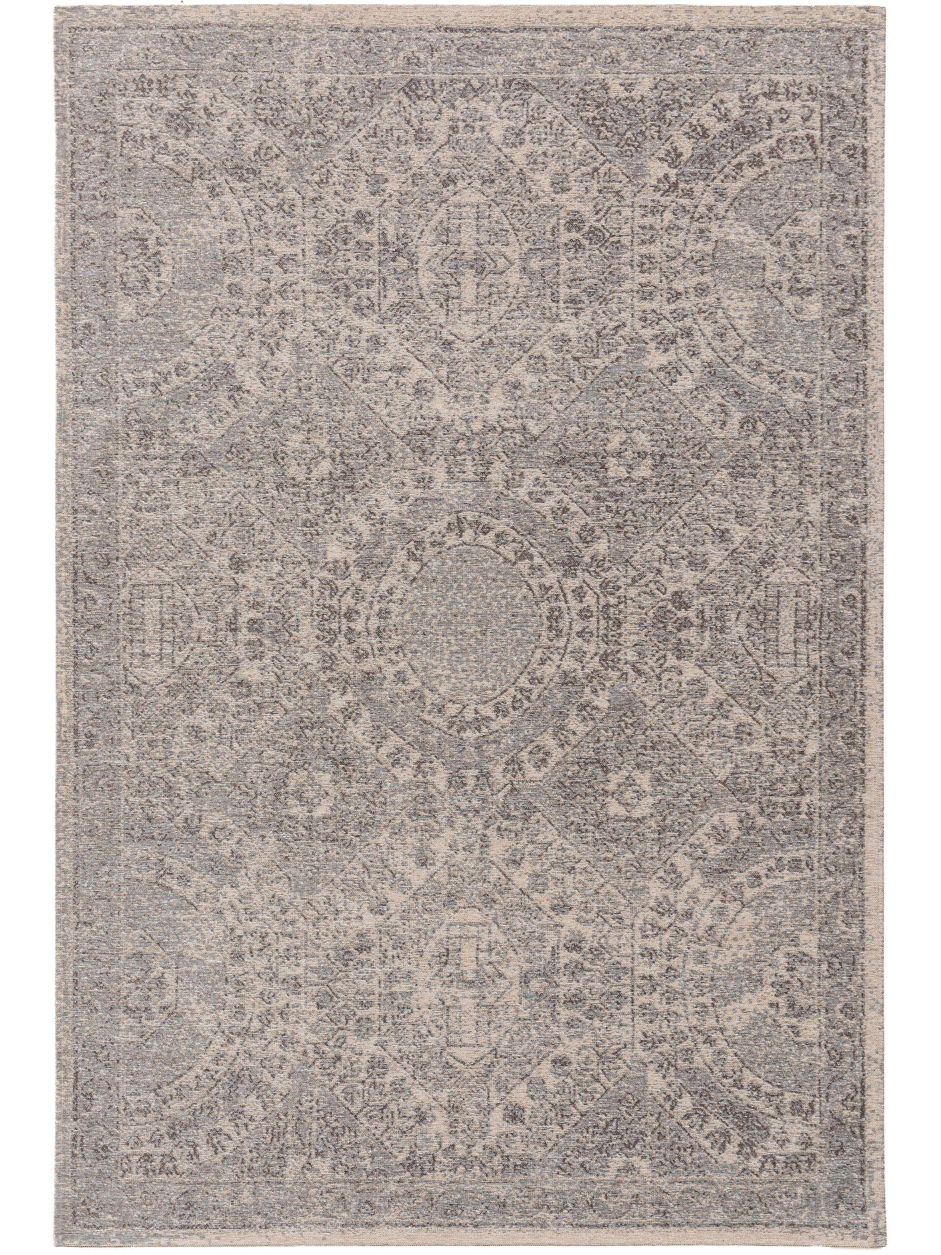 FLACHGEWEBETEPPICH Tosca Grau 195x285 cm - Grau, Textil (195/285cm) - benuta Pop