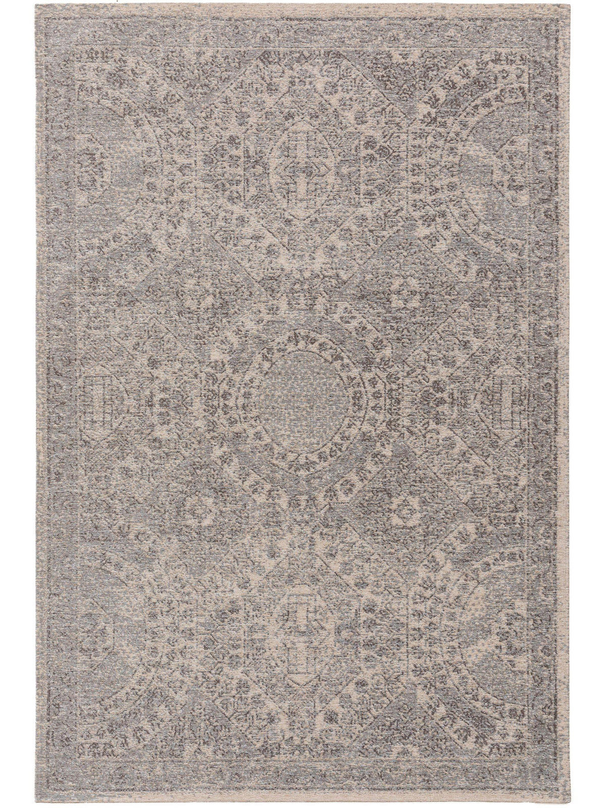 FLACHGEWEBETEPPICH Tosca Grau 195x285 cm - Grau, Textil (195/285cm) - benuta Pop