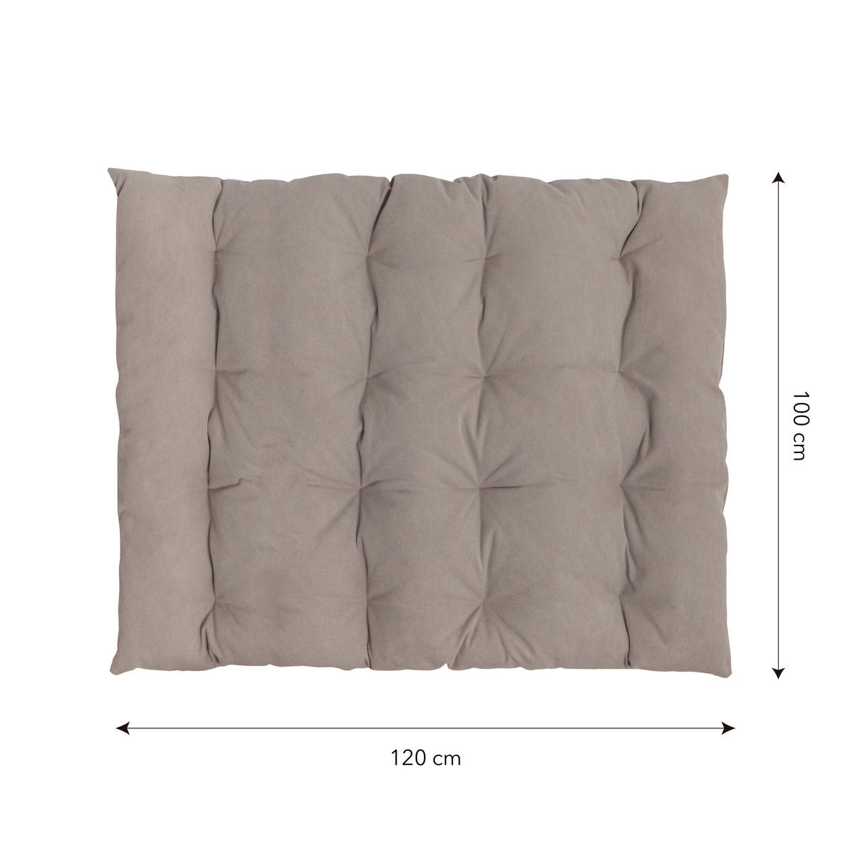 BODENKISSEN aus taupefarbener Baumwolle, 120/100 cm CIELO - Taupe, Textil (120/100/8cm) - RNT By Really Nice Things