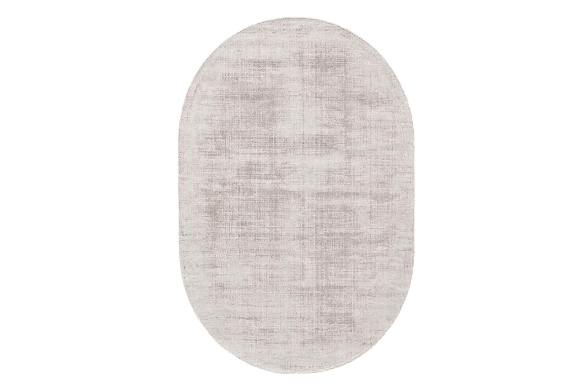 VISKOSETEPPICH OVAL Nova Hellgrau 150x230 cm - Grau, Textil (150/1cm) - KUNSTLOFT