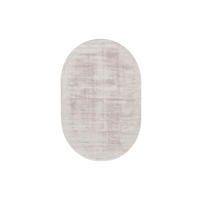 VISKOSETEPPICH OVAL Nova Hellgrau 150x230 cm - Grau, Textil (150/1cm) - KUNSTLOFT