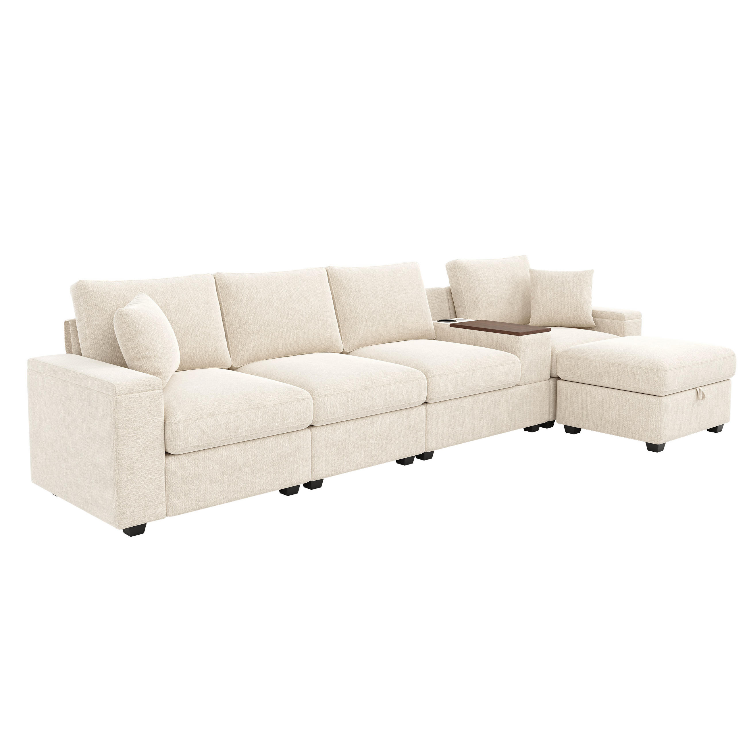 Evryae Ecksofa Beige 313x147 cm