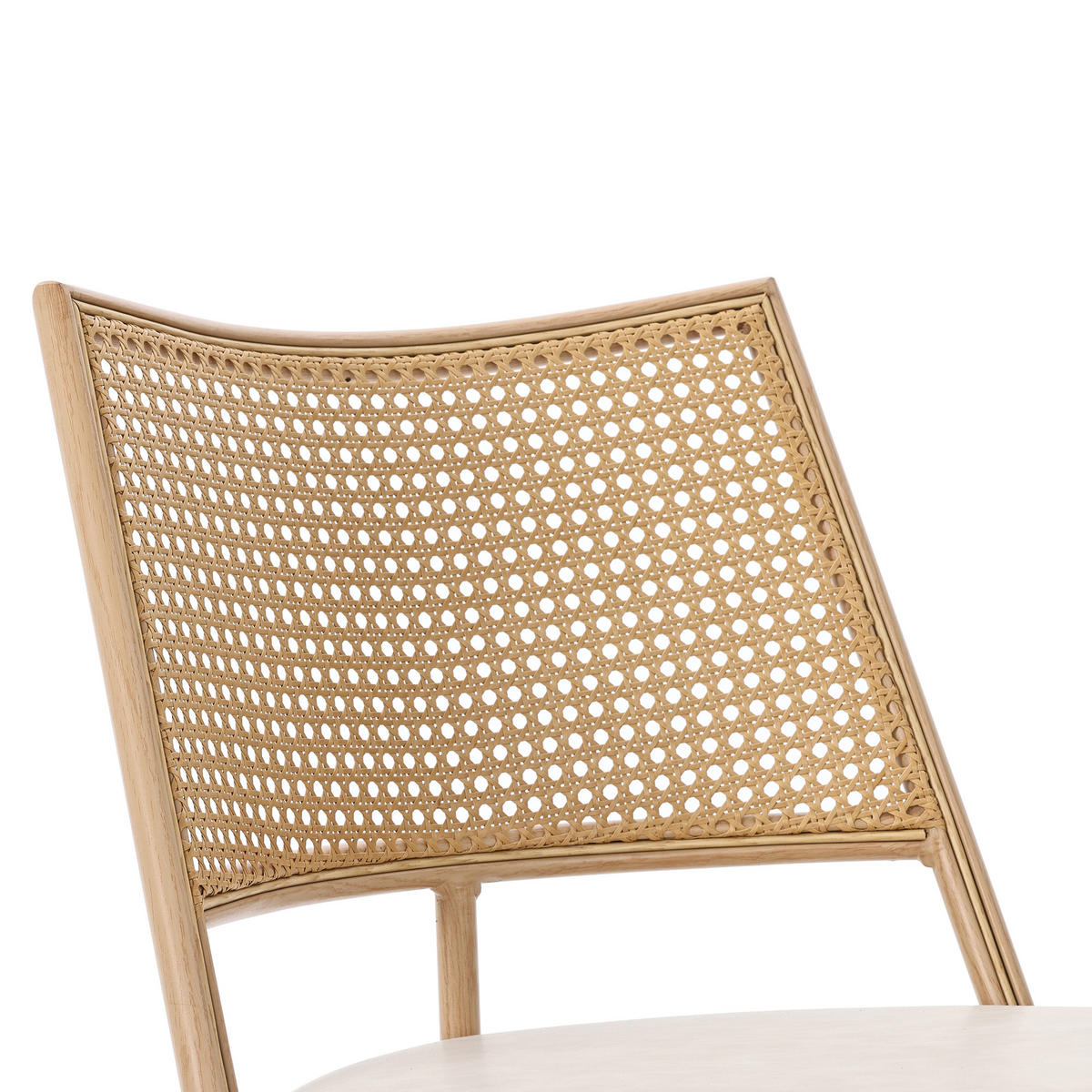 ESSZIMMERSTUHL 2er-Set PU-Sitz, Rattan-Rückenlehne, Beige - Sonoma Eiche, Naturmaterialien/Textil (50/80/56cm) - Urban Meuble