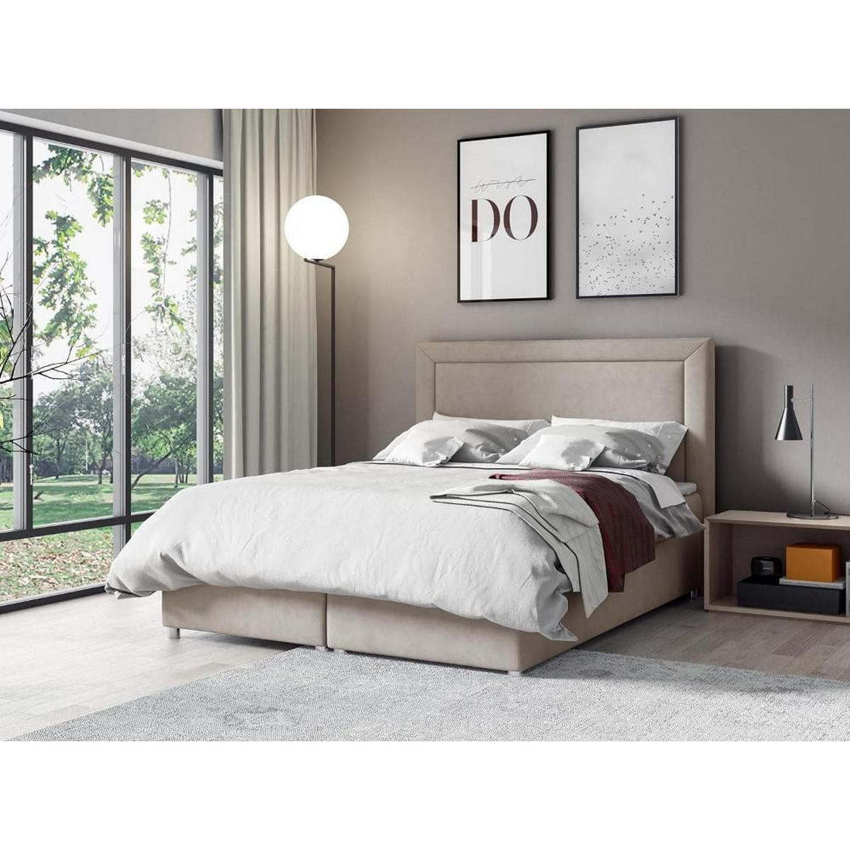 BOXBETT Trinity K-3 Bonellfederkern inkl. Topper - Grau, Holz/Holzwerkstoff (200/200cm) - Best For Home