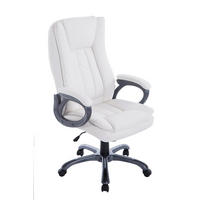 BÜROSTUHL Berlin XXL, Kunstleder Weiß - Weiß, Kunststoff/Textil (65/124/73cm) - TPFLiving