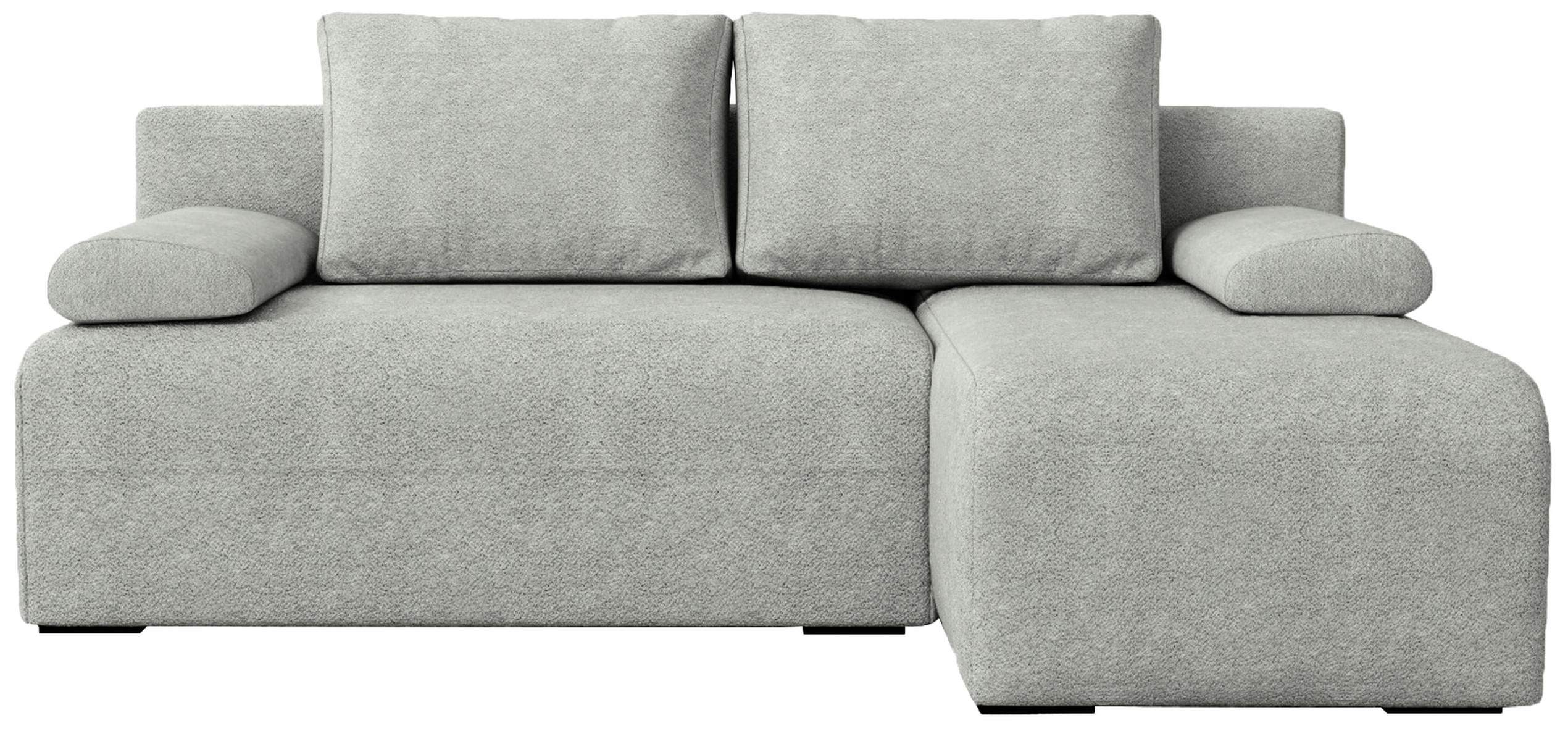 ECKSOFA Ernest mit Schlaffunktion Grau Bouclé - Grau, Textil (200/145cm) - Bromarkt