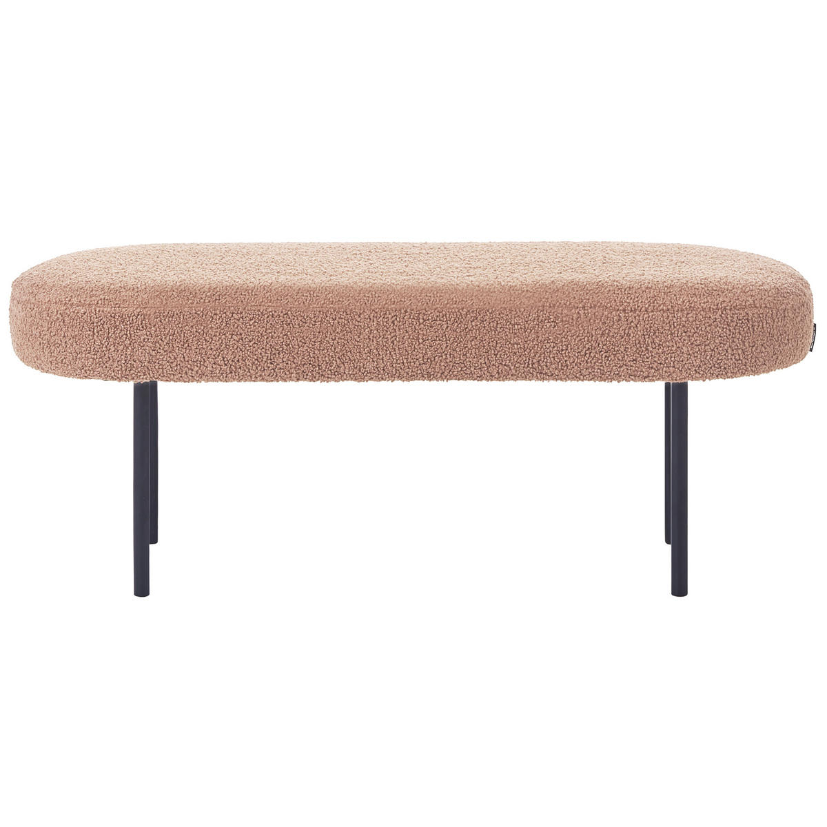 POLSTERBANK Bouclé Hellbraun Wolfeboro - Hellbraun, Textil (98/38/35cm) - Beliani