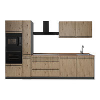 KÜCHENZEILE R-Line, Artisan-Eiche/Anthrazit, 310 cm ohne Arbeitsplatte - Anthrazit/Eiche Artisan, Holzwerkstoff (310/206.8/46cm) - Vicco