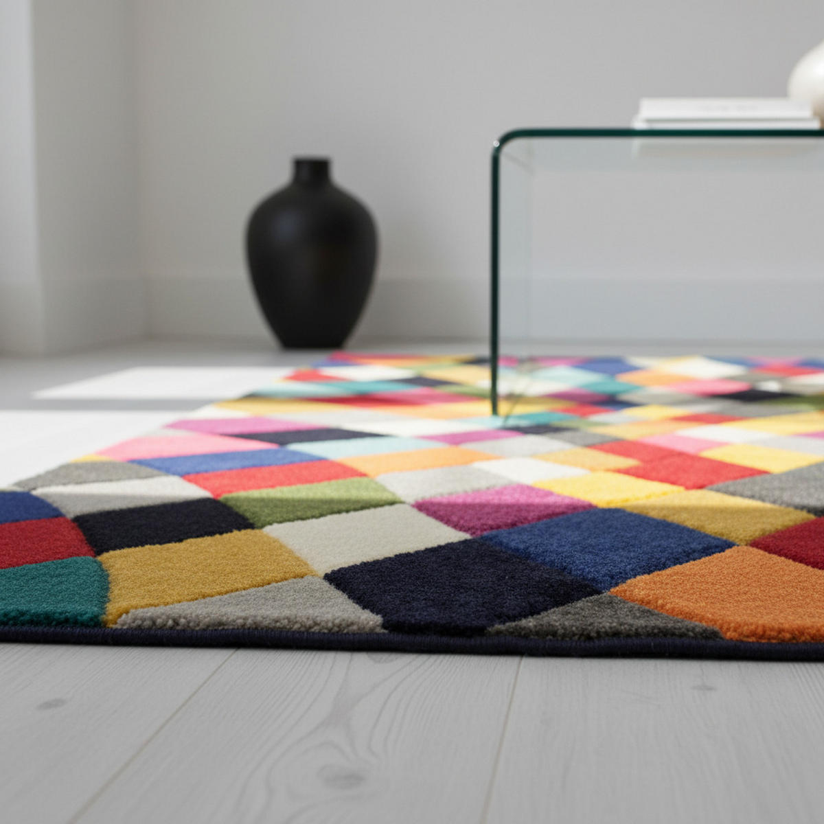 TEPPICH Geometrisch-Design, hochdicht, mit Jute-Rücken MEON KARL, Multi 200x290 cm - Multicolor, Textil (200/290cm) - KADIMA DESIGN