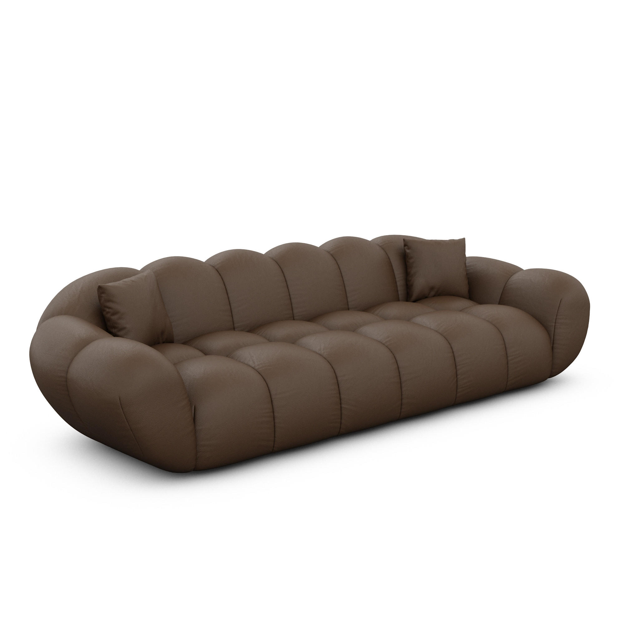 Varoyal 4-Sitzer-Sofa Dunkelbraun 265x70x93 cm