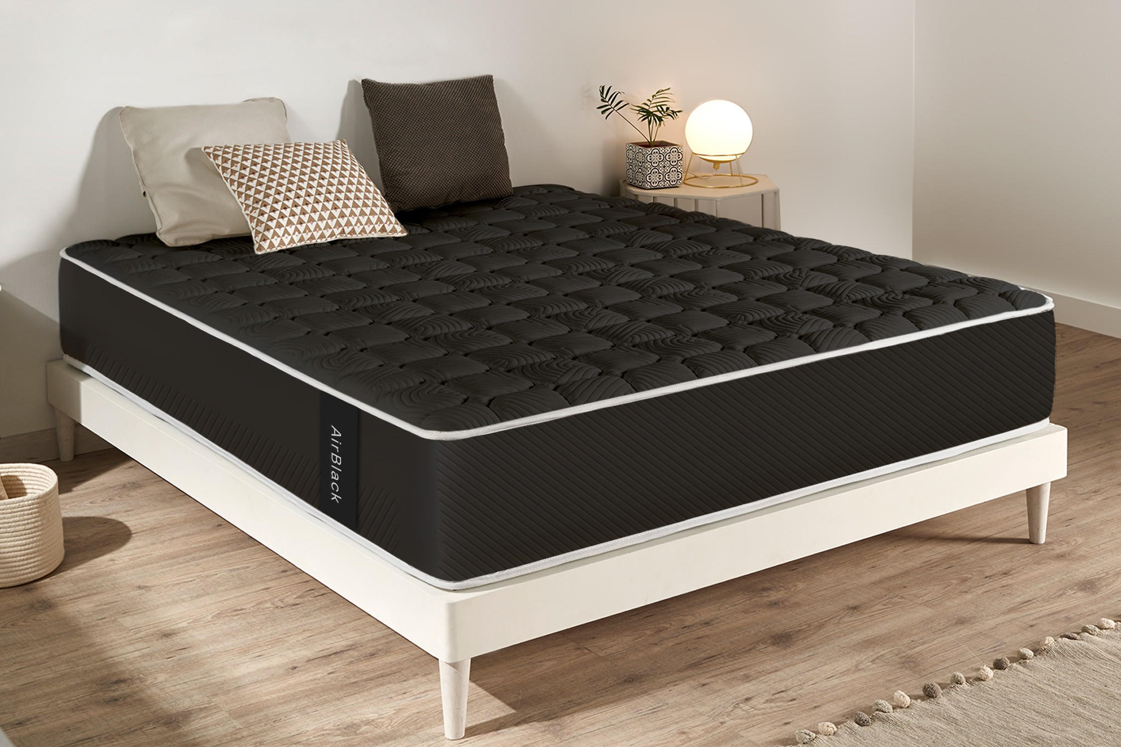 MATRATZE Air Black - 80X190 cm - Schwarz, Textil (80/190cm) - Moonia