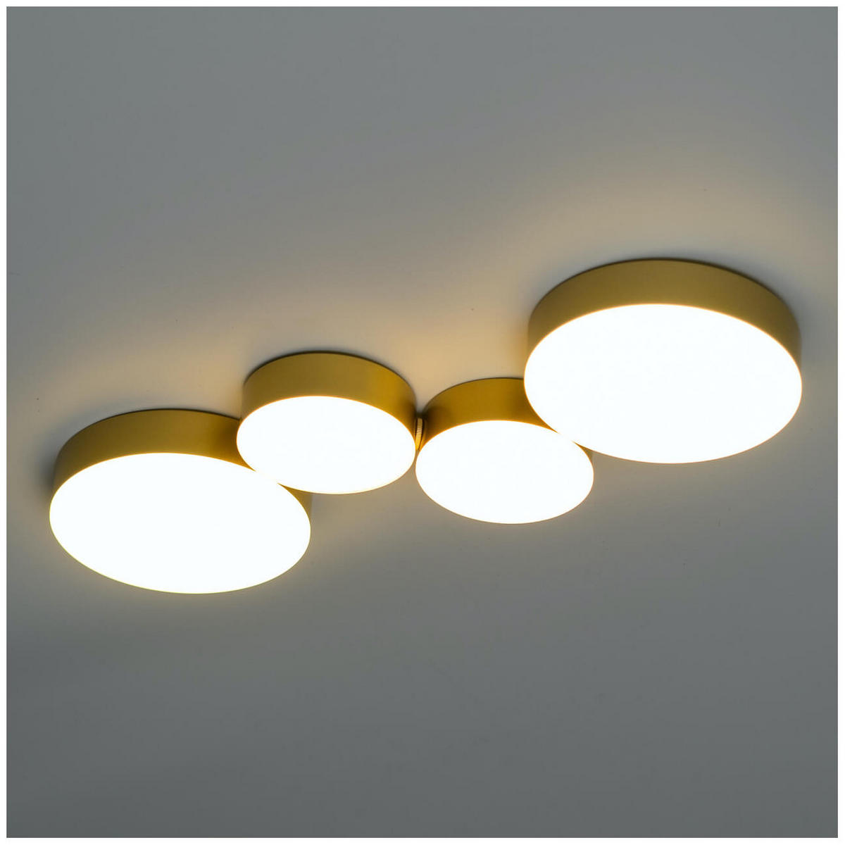 DECKENLEUCHTE Skavi, Gold / Messing, 47cm - Goldfarben, Metall (47/17/3cm) - KOSILUM