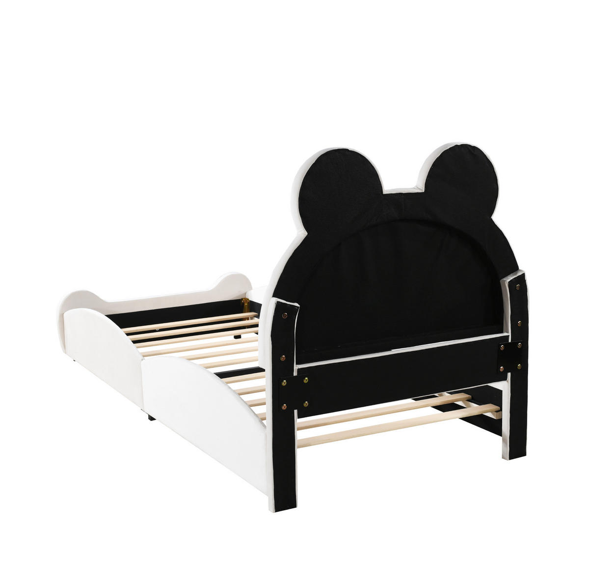 KINDEREINZELBETTEN aus Samt 90x200 cm in Weiß - Weiß, Textil (90/200cm) - Modfu