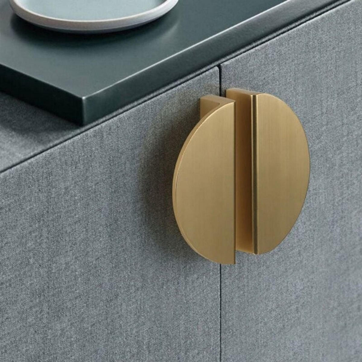 GRIFF 2er-Set Vergoldet klein Metall 78 x 20 mm Lochabstand 64 mm mit Schrauben - Goldfarben, Metall (2/2.3/7.8cm) - MCBOSON